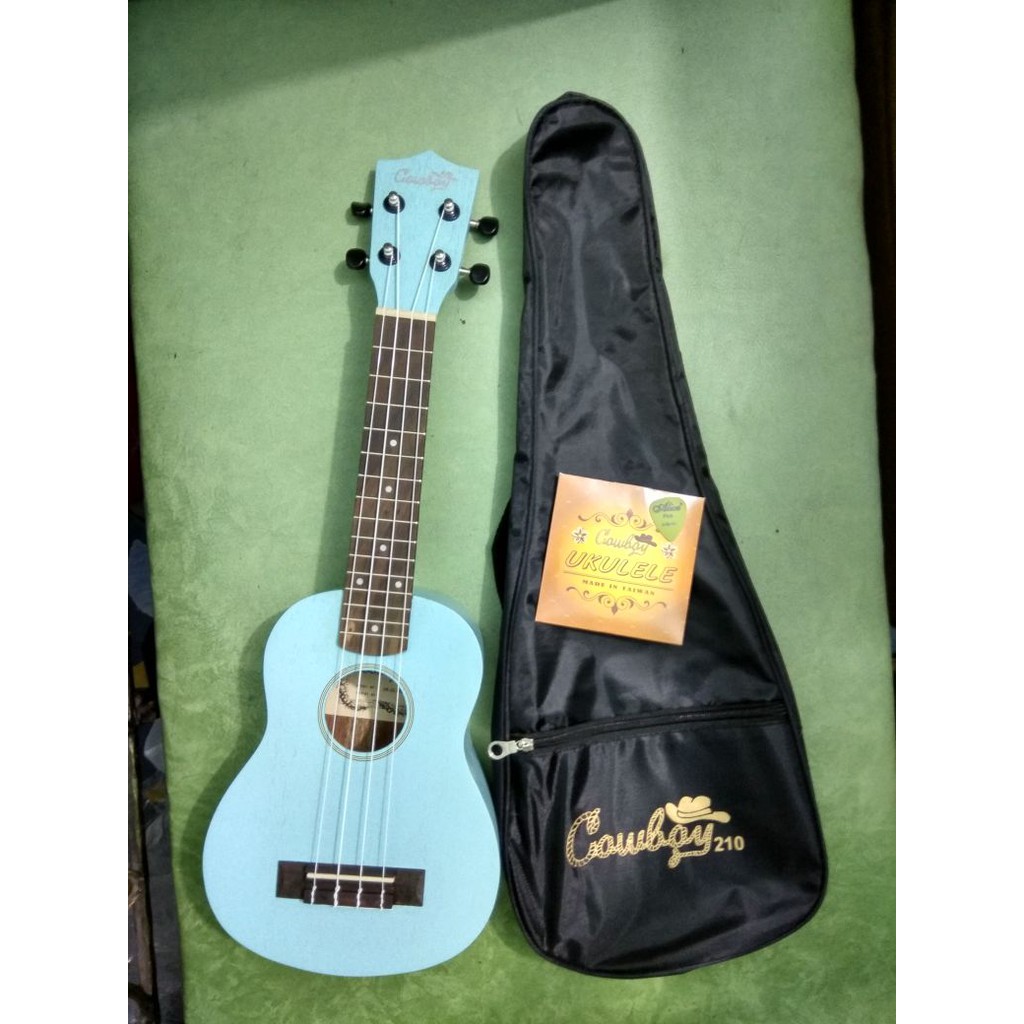 Ukulele Soprano Merk Cowboy Original Tipe UK-21 SBL Warna Tosca Bonus Tas Senar Pick Murah Jakarta