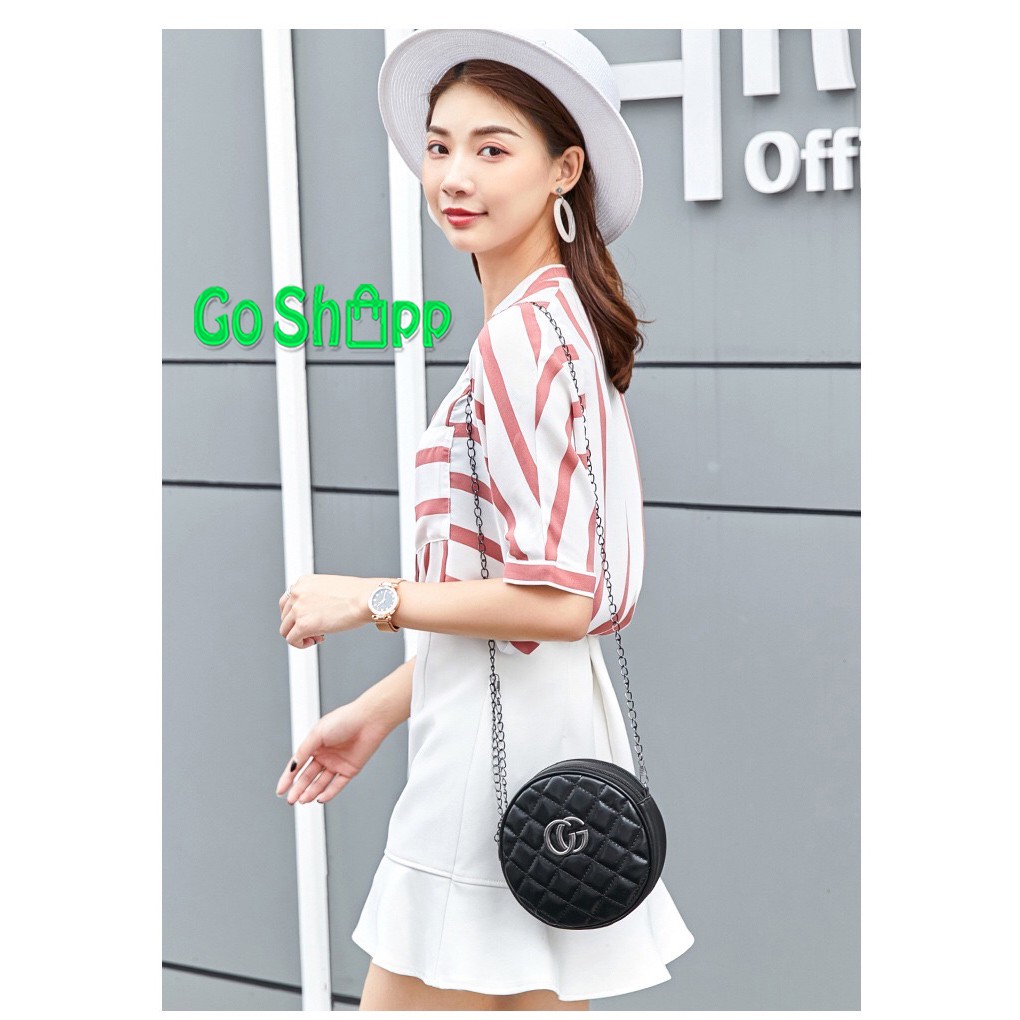 Tas Selempang Bulat CG 2 Sleting - Tas Wanita Import - Tas Wanita Fashion Korea Import Murah [TB04]