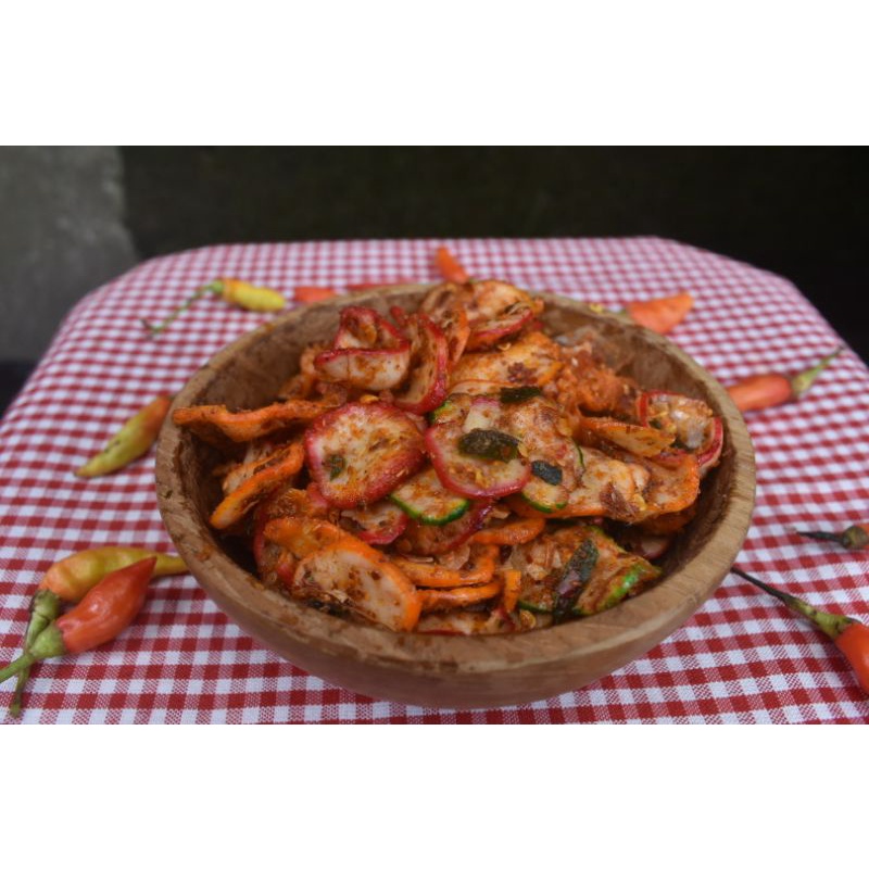 

KERUPUK SEBLAK PEDAS 150gr