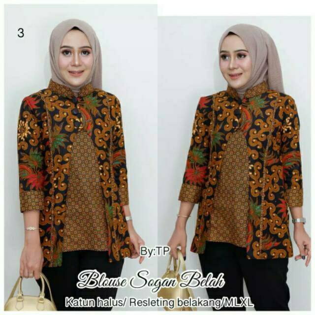 Blouse Devina Atasan Baju Batik Wanita Seragam