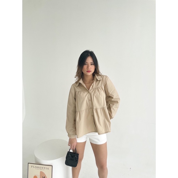 DONNA TOP - KEMEJA  2 in 1 PREMIUM WANITA