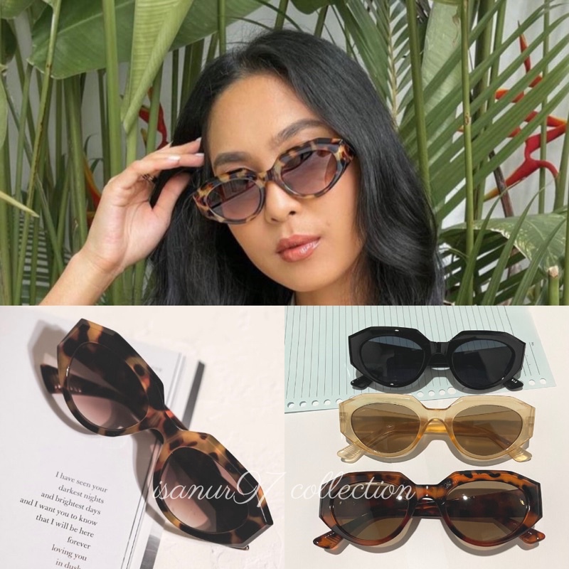 Jolly Sunglasses | Kacamata Leopard Hitam Kacamata Wanita Retro Vintage Kacamata Korean Fashion