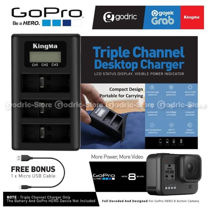 Charger Kingma Triple Desktop Charger For Gopro Hero 8
