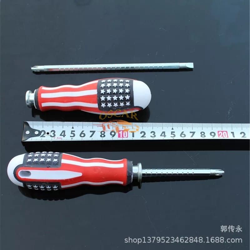 OBENG BOLAK BALIK BENDERA AMERIKA / OBENG 2 WAY AMERIKA 4 INCH / OBENG USA DUA ARAH