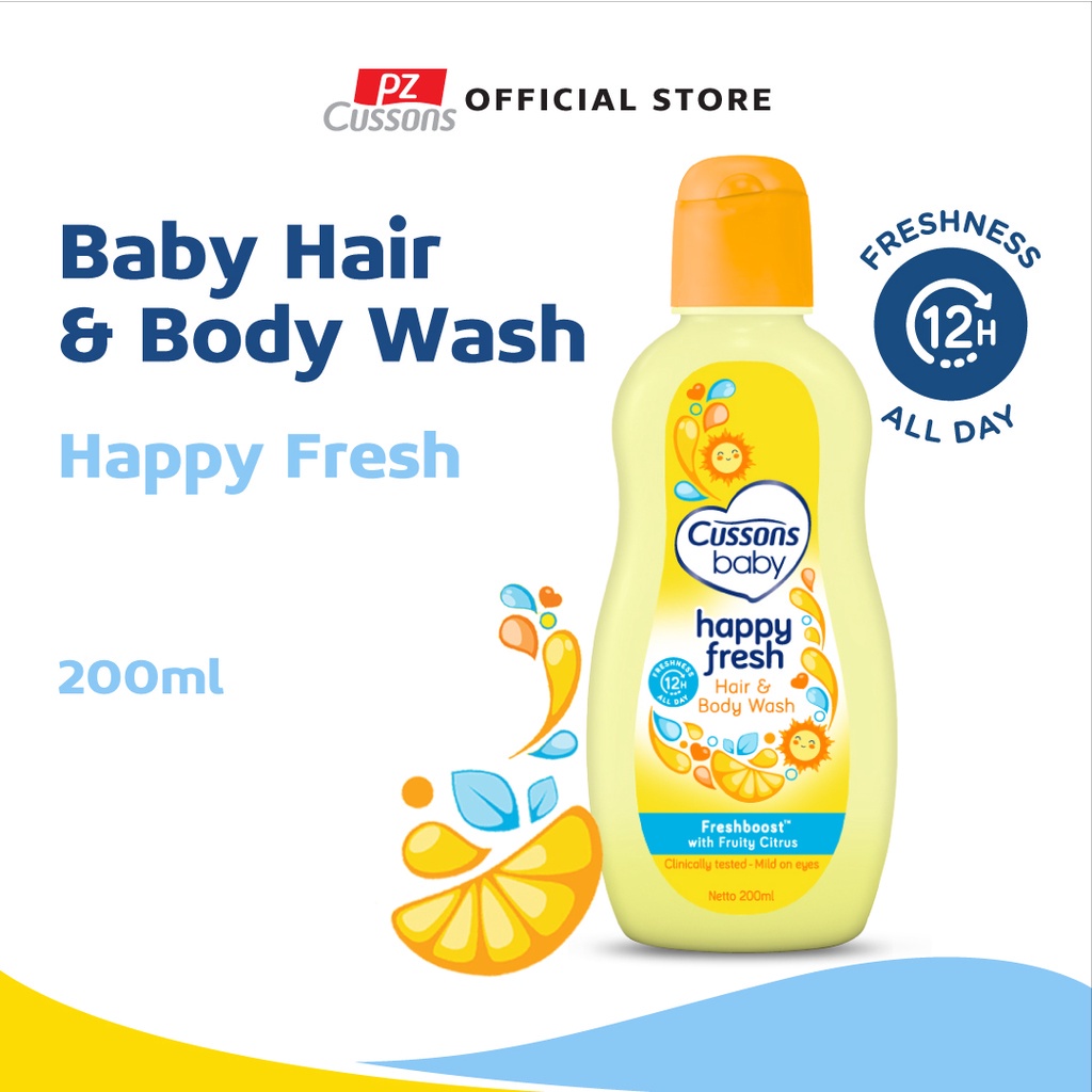 Sabun Mandi Bayi 2in1 Cussons Baby Hair &amp; Body Wash Happy Fresh