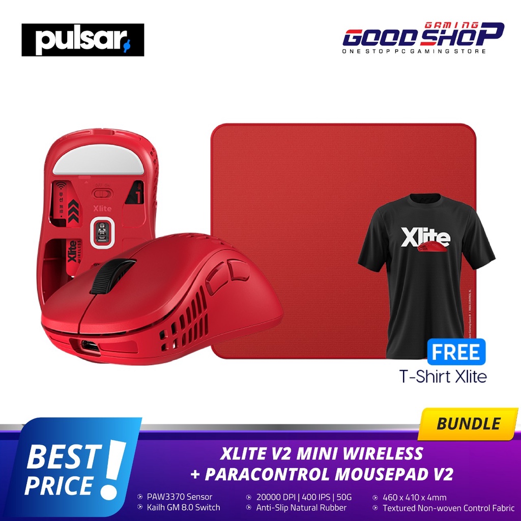 Bundling Promo XLite V2 Mini Wireless + Paracontrol Mousepad V2