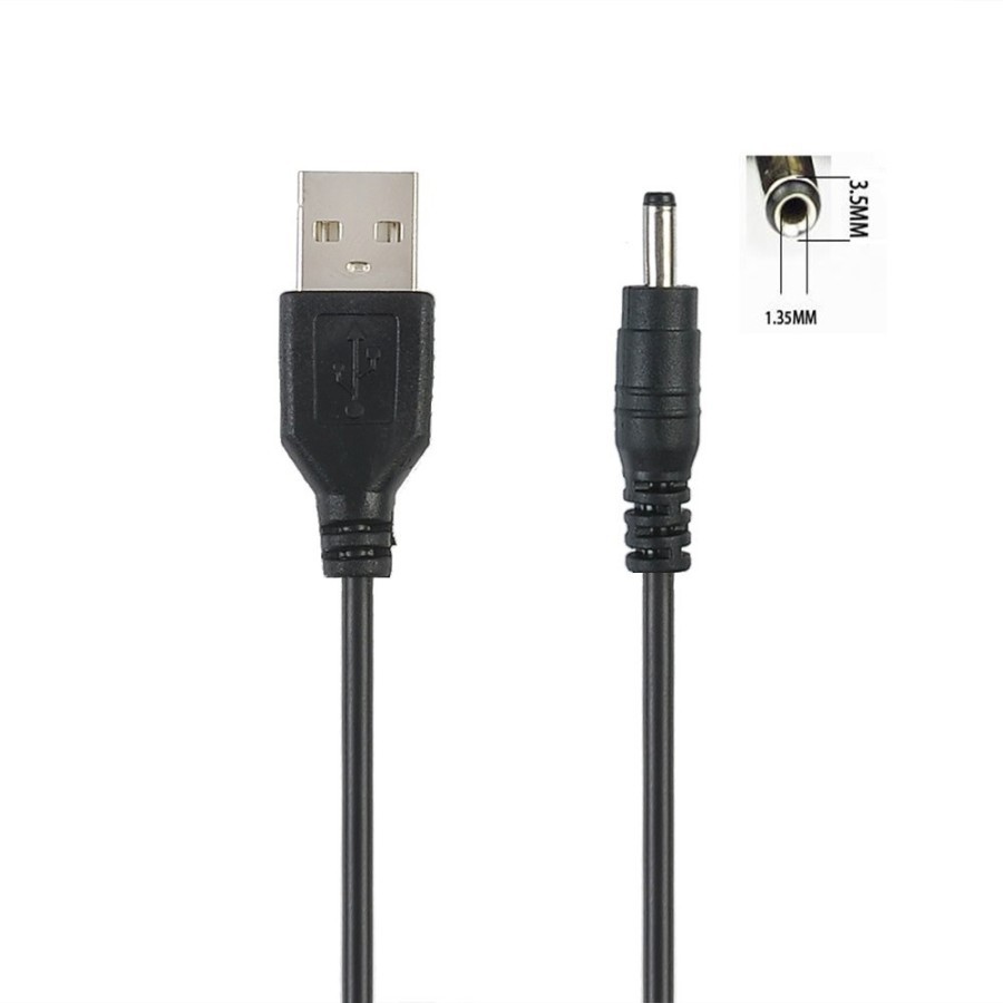 Kabel USB to Power Supply Colokan jek 3.5 x 1.35 mm DC 5V Adapter Jack