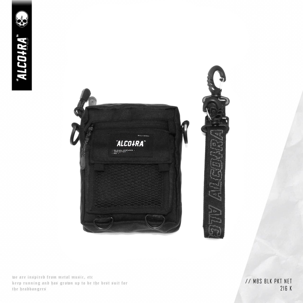 MBS BLK POKET NET // TAS SLINGBAG KECIL ALCOTRA // TAS BAHU ALCOTRA