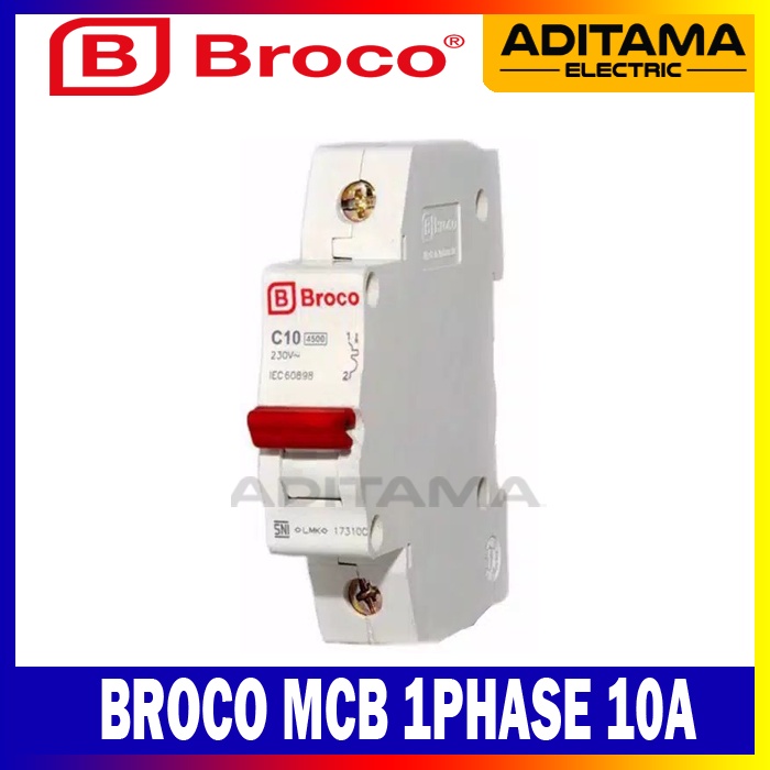 MCB BROCO 10A-1PHASE / BROCO MCB 10A-1P