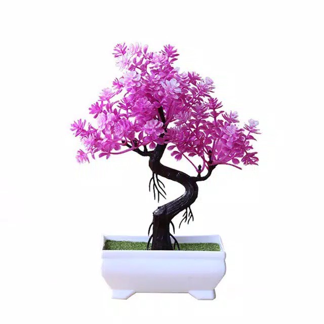 COD BUNGA BONSAI BUNGA PLASTIK BUNGA ARTIFISIAL BUNGA PAJANGAN IMITASI TANAMAN HIAS PLASTIK BP8819-UNGU