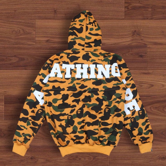 a bathing ape camo hoodie