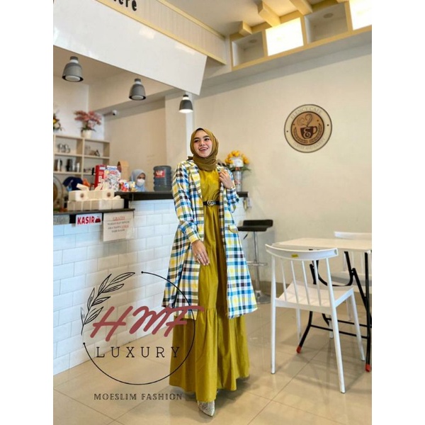 Syahla Dress 2in1 By HMF ori