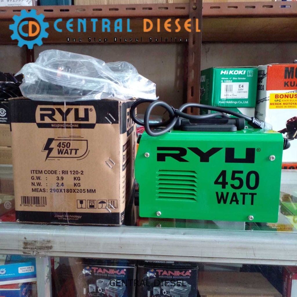 Welding machine/ Mesin las listrik/ Trafo las RYU Inverter IGBT RII 120-2 450 watt