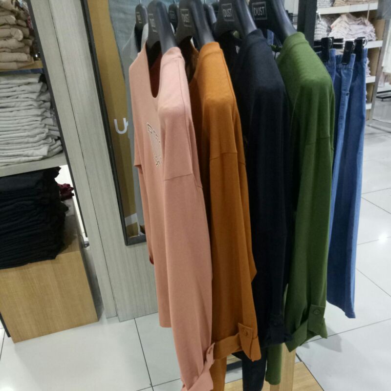 kaos wanita lengan panjang, dust jeans 100% original