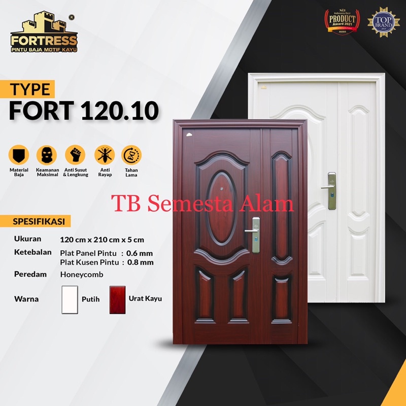 Pintu Baja Fortress tipe FORT 120 Pintu Double Mother Son