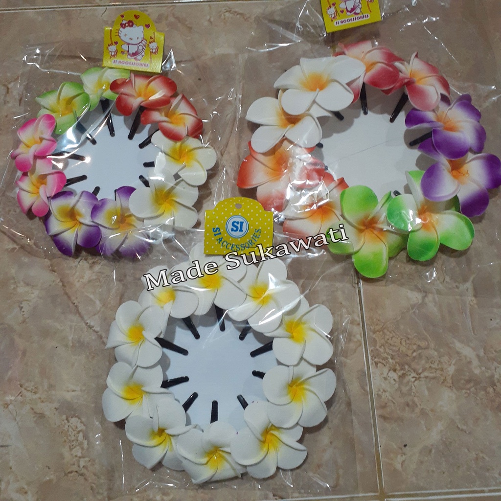 Jepit bunga 1set Bunga kamboja isi 10pcs