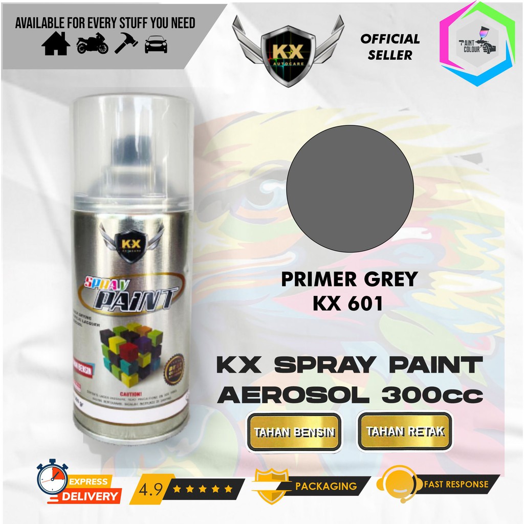 Cat Semprot Aerosol / Pylox KX Autocare Paint - KX 601 PRIMER GREY