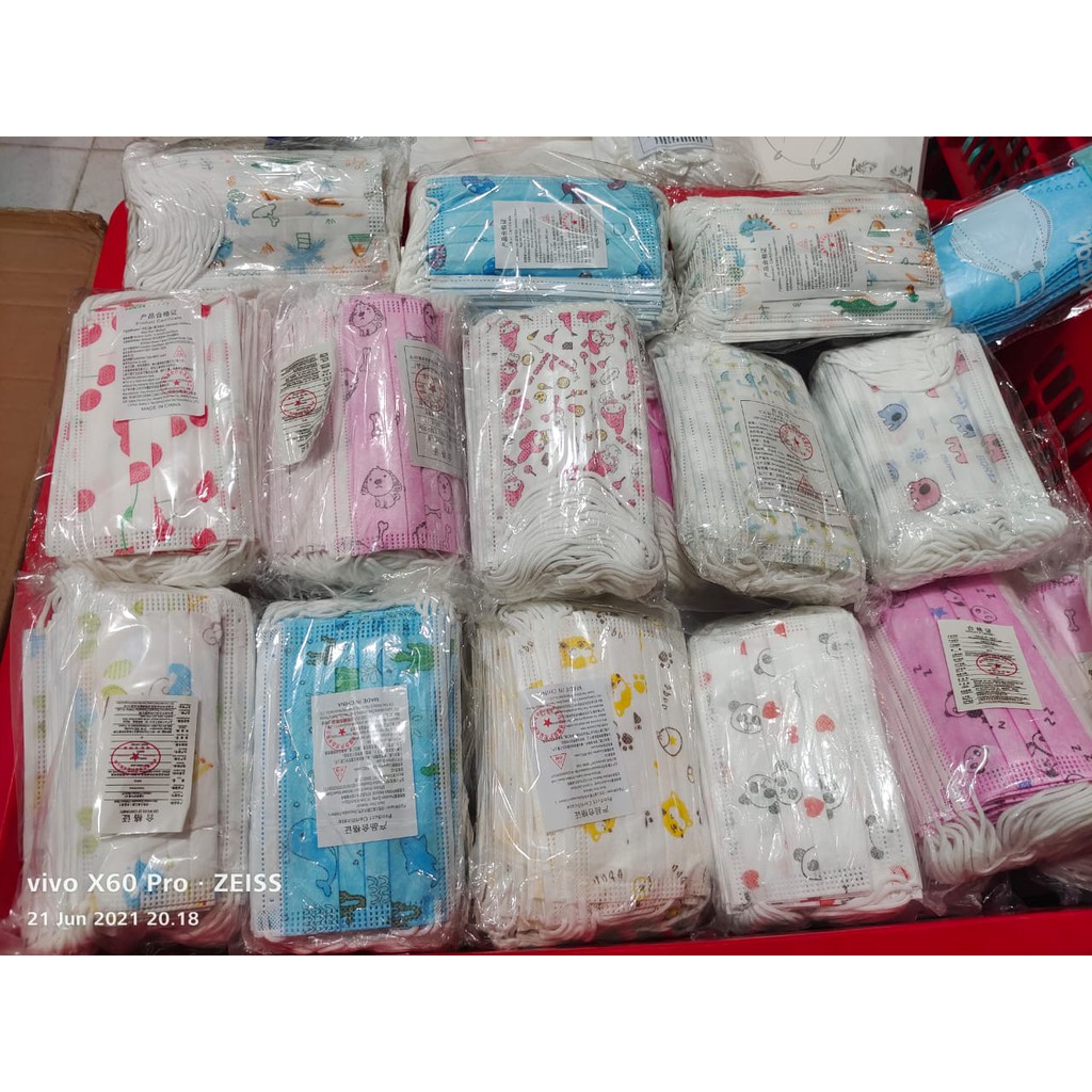 MASKER EARLOOP ANAK (ISI 50PCS) + BOX