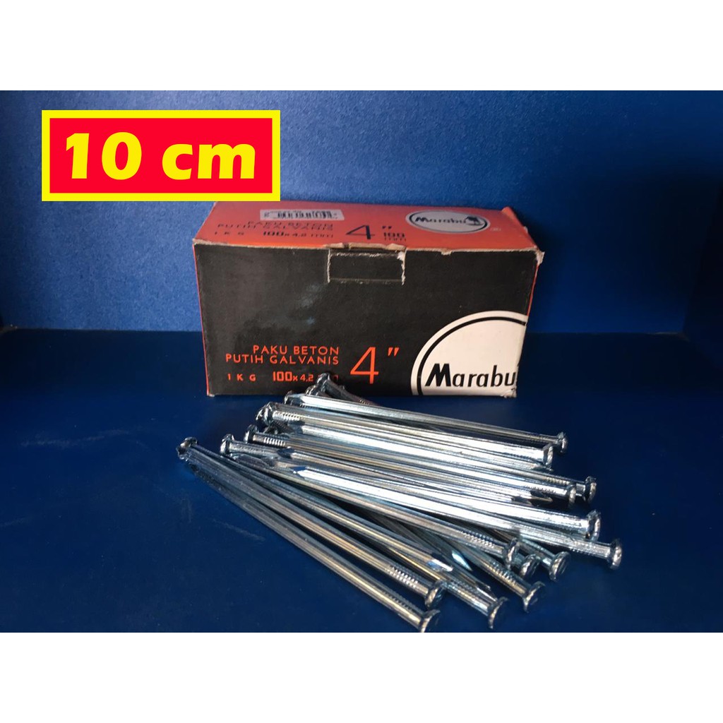 Harga Gila Paku Beton 4" Inch (10cm) Marabu Asli / Paku Baja / Tembok jYZ1eVjFa6odnB