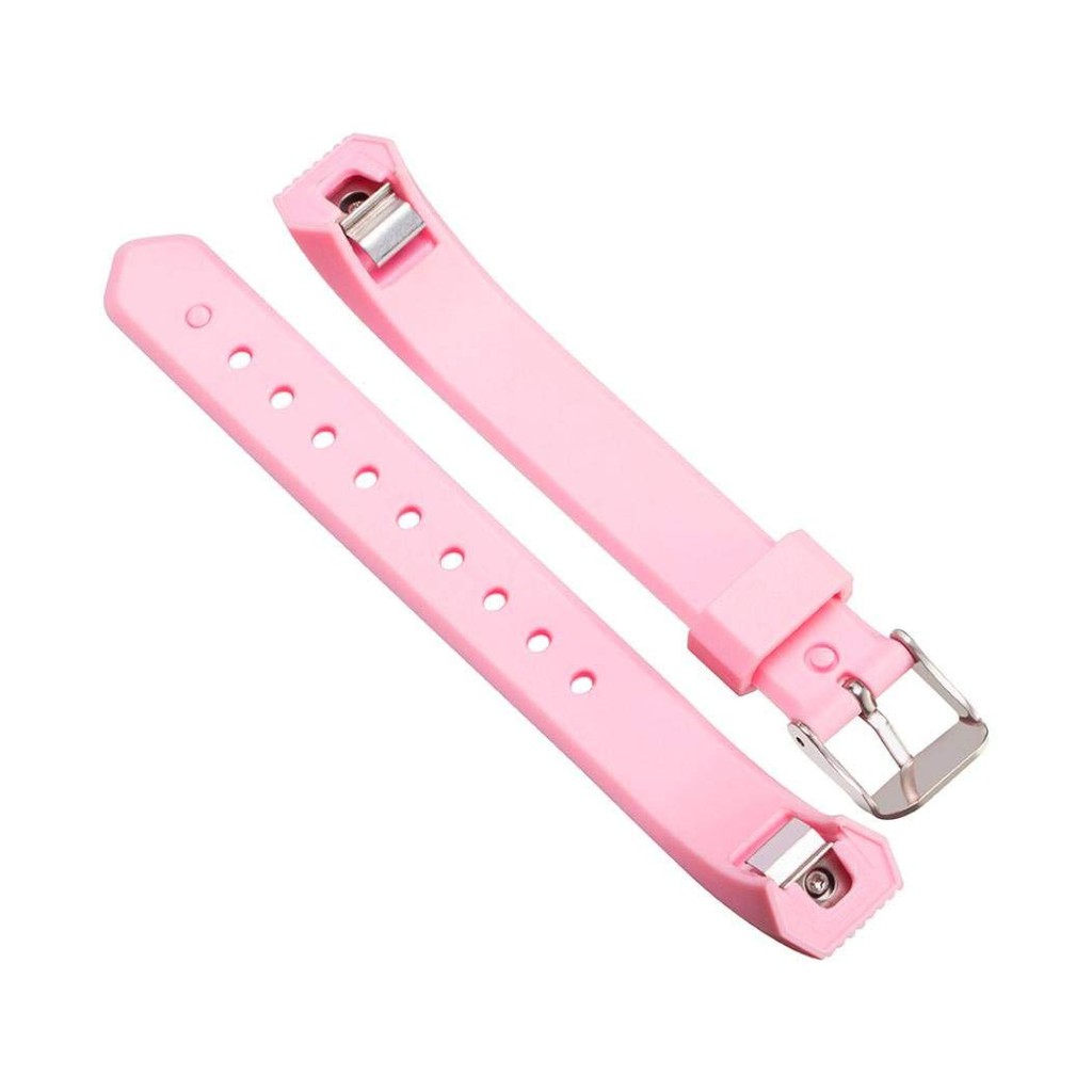 Tali Jam Gelang Wristband Silicone Strap Band Fitbit Alta - Pink