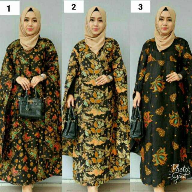 LONG CAPE LOWO NAGITA BATIK SOGAN SERAGAM BRIDESMAIDS LONGDRESS GAMIS MUSLIM PANJANG ETHNIC