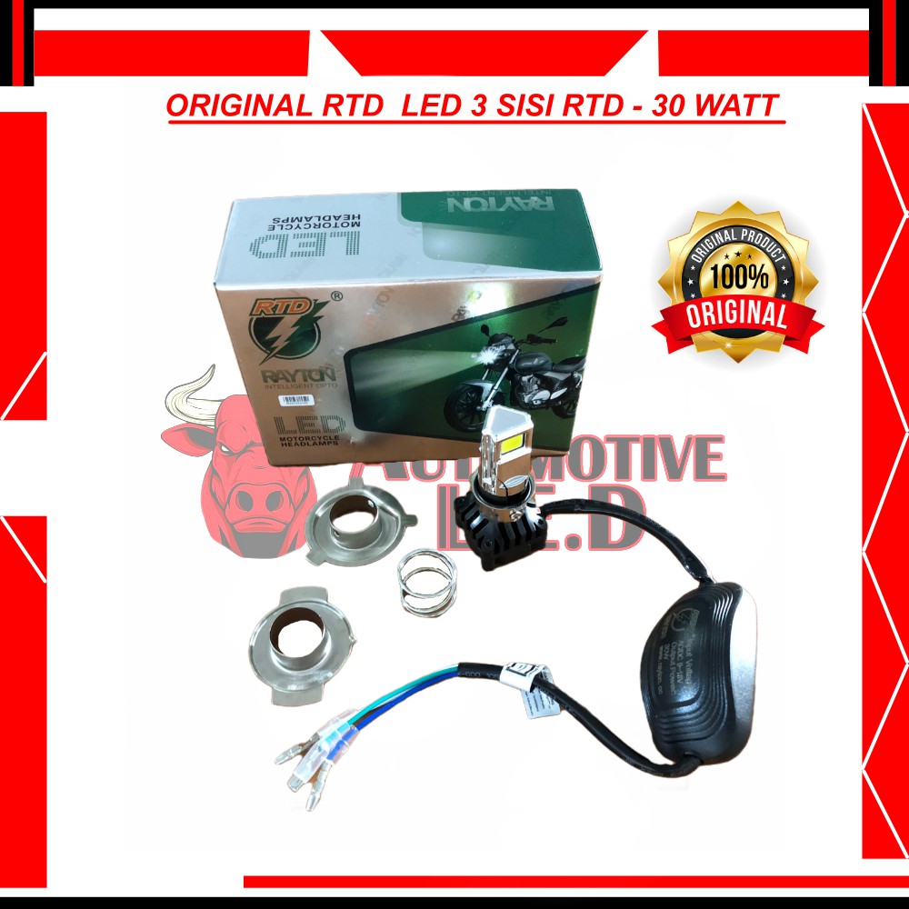 Lampu Led Rtd 3 Sisi H6 H4 Original 100 Persen M02D I Lampu Rtd 3 MATA | LAMPU UTAMA MOTOR