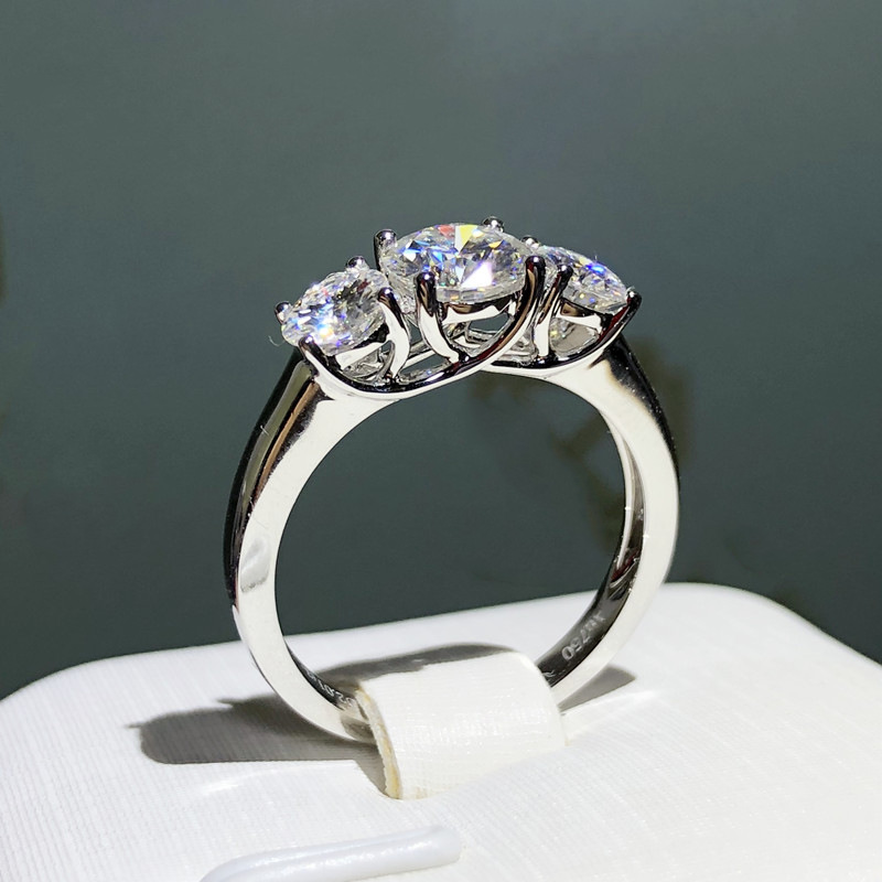 Women's New Style Adjustable Ring Inlaid with Mosang Diamond Opening