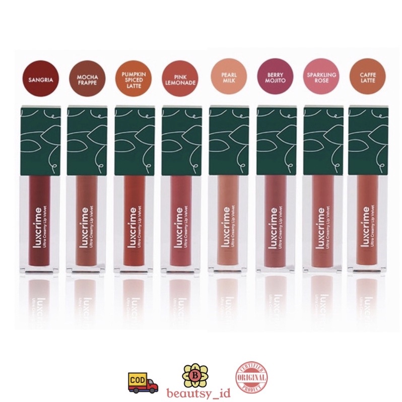 Luxcrime Ultra Creamy Lip Velvet Original - Lipstick Lipcream Ombre Nude Red