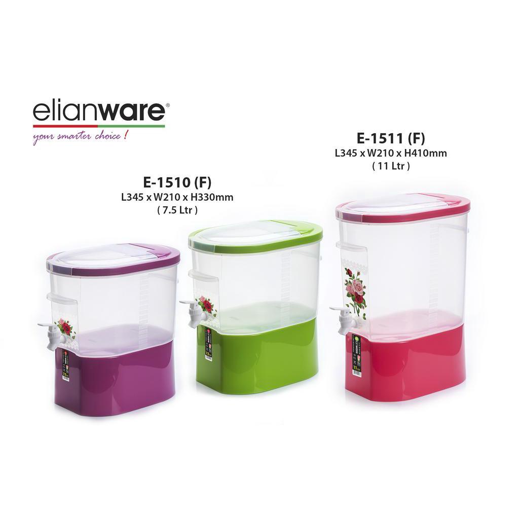 Elianware Water Dispenser Minuman Set 7.5 / 11 L , BPA Free , FREE Gelas 6pcs