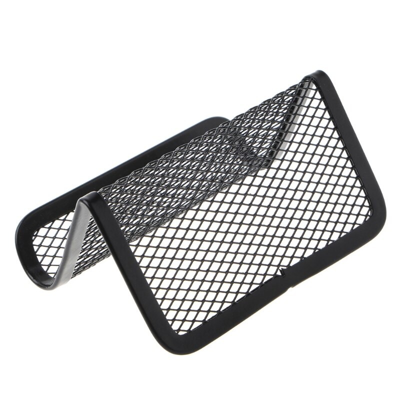

Free Ongkir ya Metal Mesh Business Card Holder Stand For Desk Office Business Card Holder