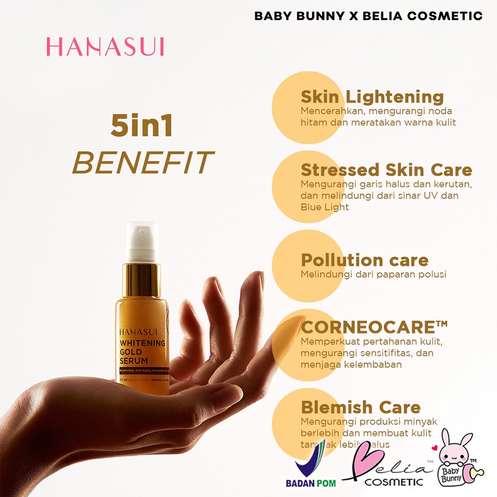 ❤ BELIA ❤ HANASUI Face Serum | Whitening Gold Vit C | Collagen | Anti Acne Propolis | Men Bright Active | BPOM