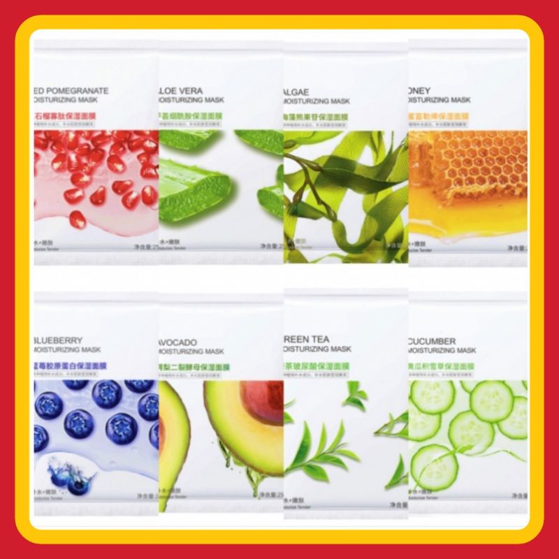 COD BIOAQUA Masker Buah Wajah Moisturizing Mask Kaya Vitamin 7 Varian Sheet Mask Makassar Shopping