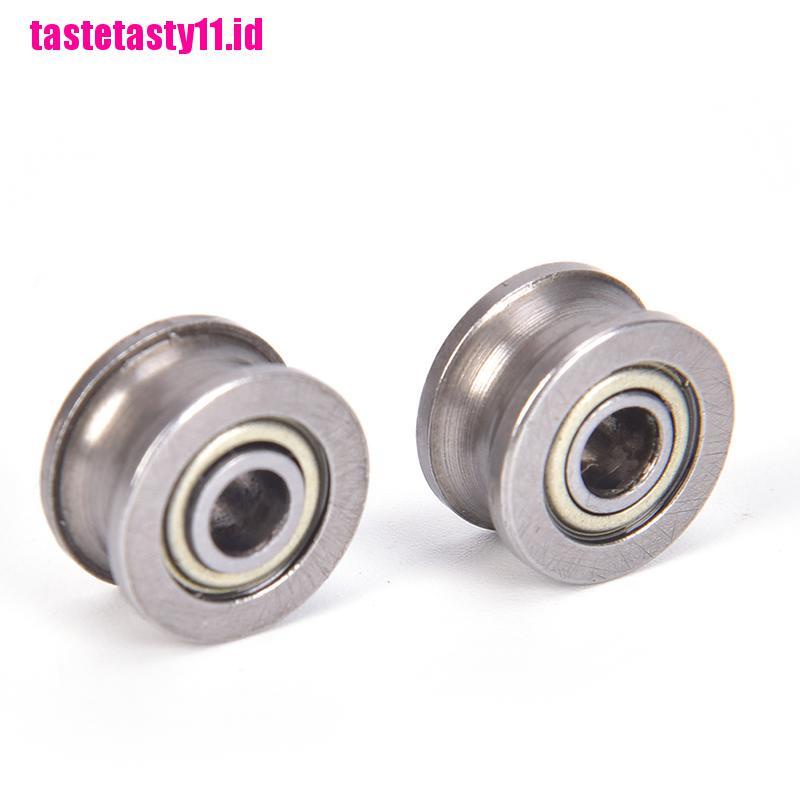 (TTID) 10pcs bearing pulley U624ZZ Bentuk U Untuk Rel Jalur linear