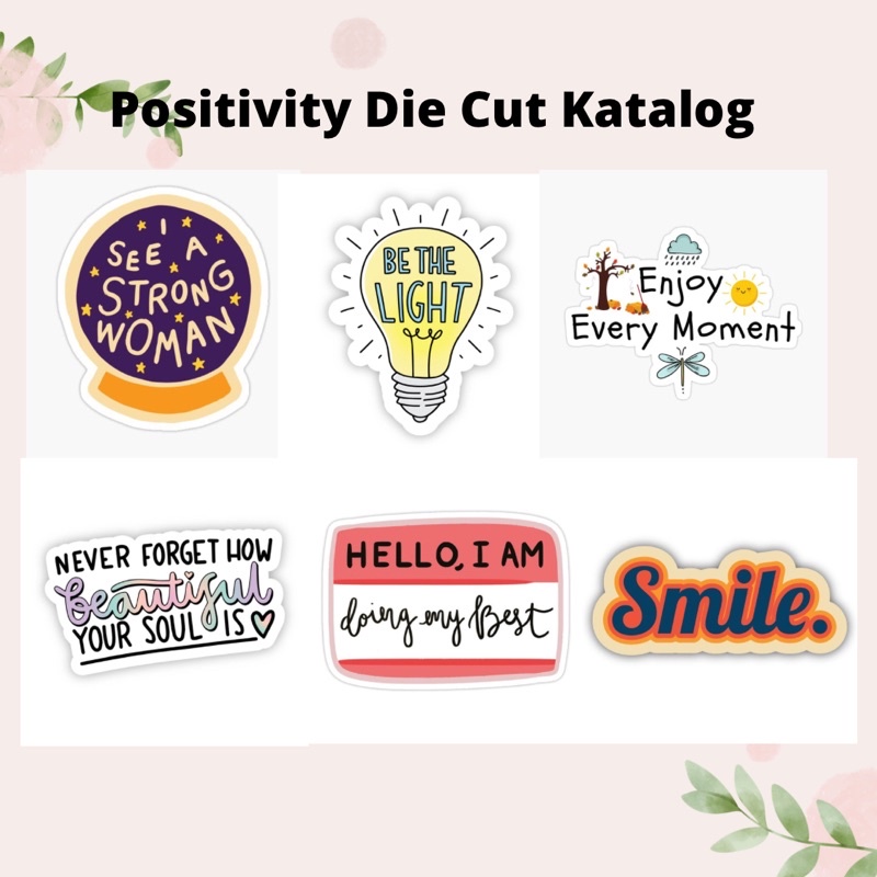 Sticker Hp Sticker Laptop Positivity Aesthetic Sticker Tumblr Die Cut Murah