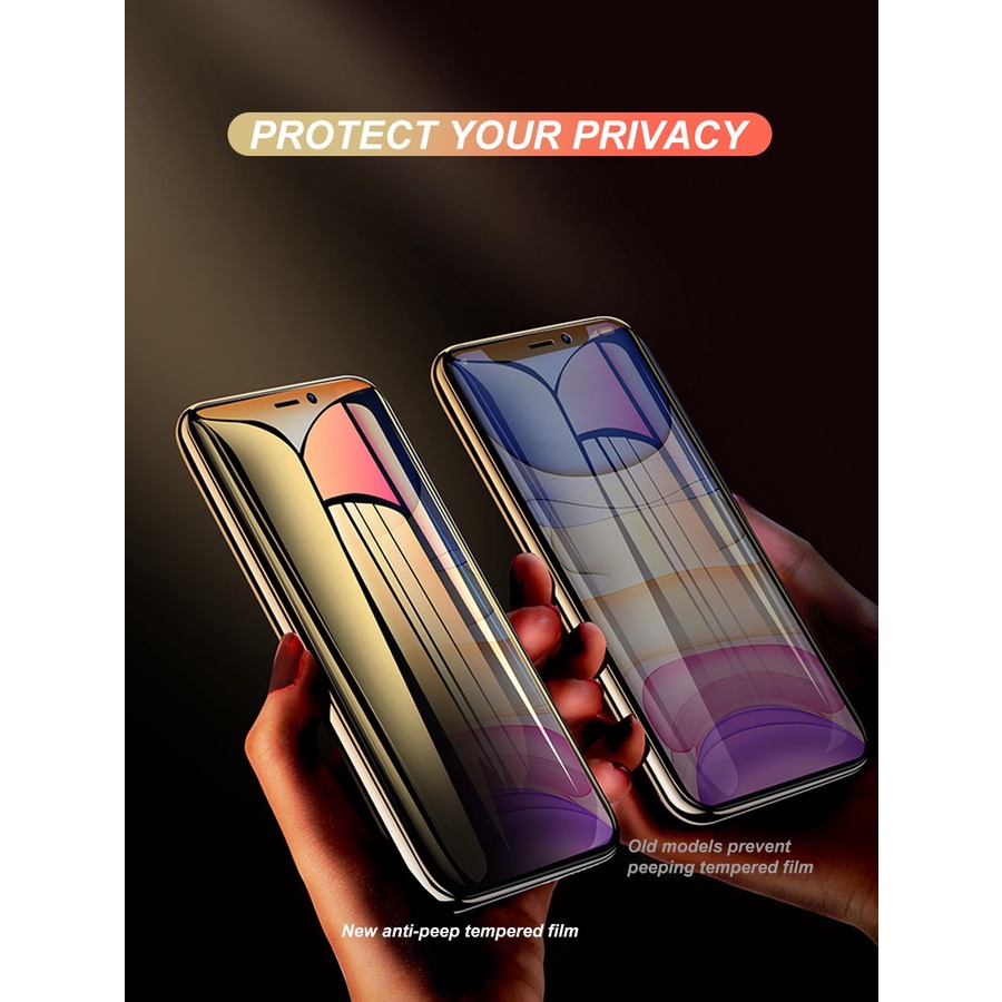 Pelindung Layar Tempered Glass 9d Anti Spy Untuk Iphone X Xr Xs 11 Pro Max 7 8 6 6s Plus Se 2020