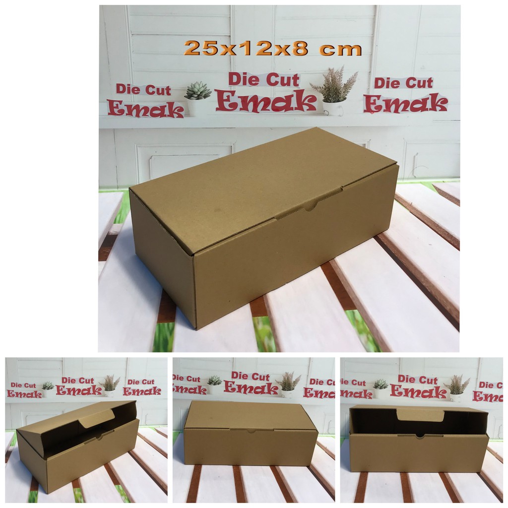

kardus uk.25x12x8 cm kotak box karton Die Cut