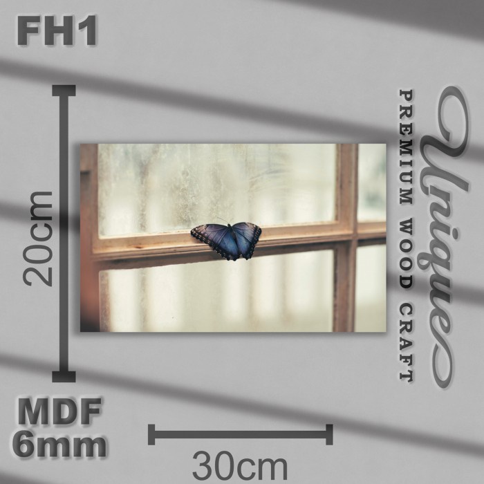 Butterfly HD Walldecor - Pajangan Dinding Rumah MDF Kupu Kupu FH