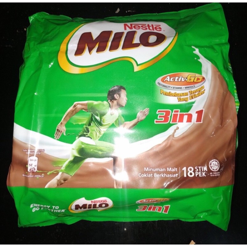 Jual Milo 3 In 1 Malaysia Original Isi 18 Sachet Shopee Indonesia 8978