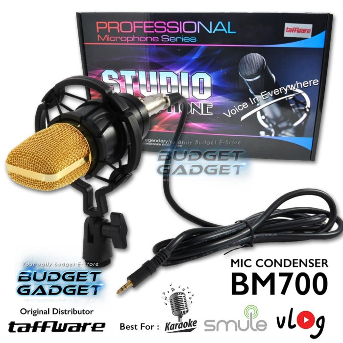 Paket SMULE PRO 1 Mic BM700 + Stand Arm + Pop Filter + Phone Holder