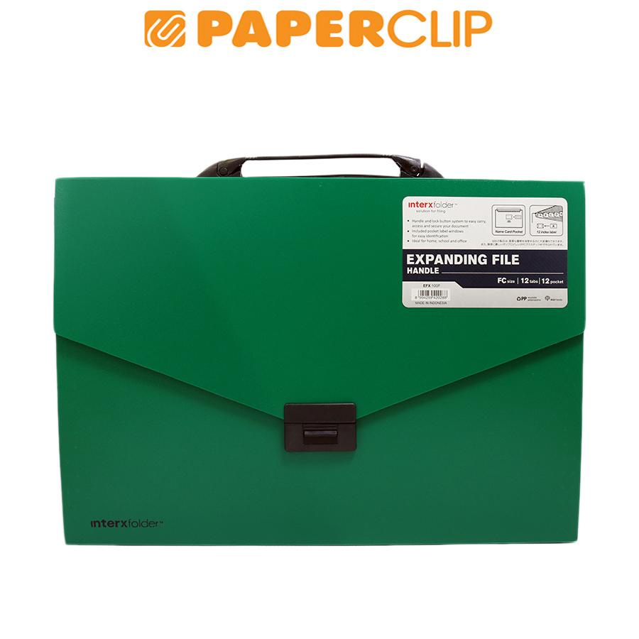 

EXPANDING FILE HANDLE INTERX EFX100F F4 GREEN