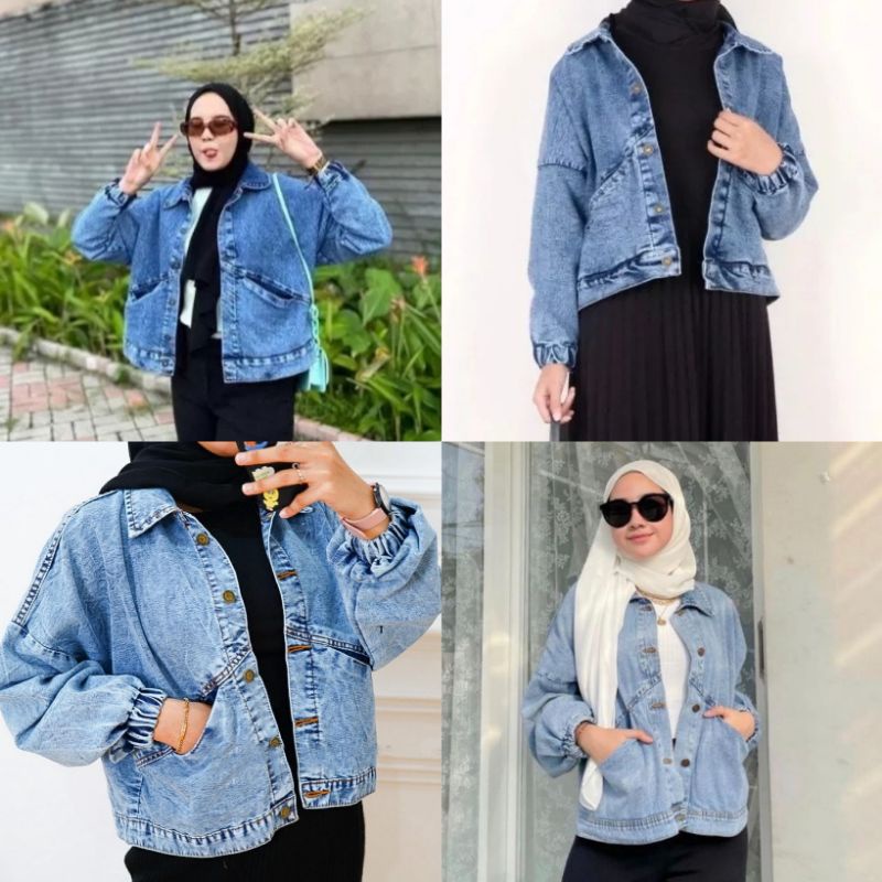 Jaket Jeans Wanita Oversize