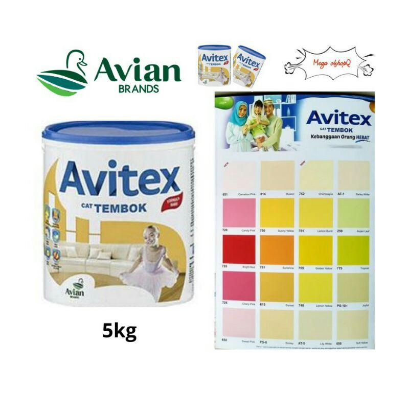 cat Tembok Avitex 5kg Cat dinding Promo Shopee Indonesia cat Tembok Avitex 5kg Cat dinding Promo Shopee Indonesia