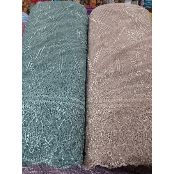 KAIN BROKAT TILE MOTIF BUNGA (HARGA PER SETENGAH METER)