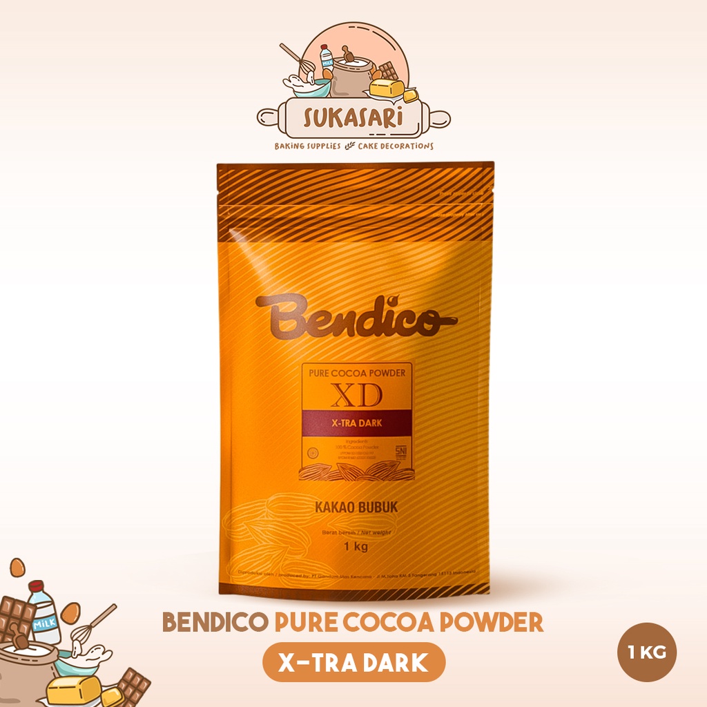 

Coklat Bubuk Hitam - Bendico - XD Xtra Dark - 1 kg - Unsweetened Pure Chocolate Cacao Cocoa Powder Nyoklat