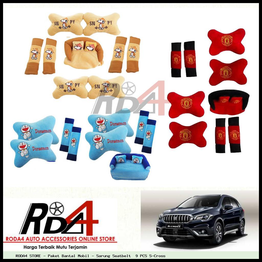 Paket Bantal Mobil - Sarung Seatbelt  9 PCS S-Cross