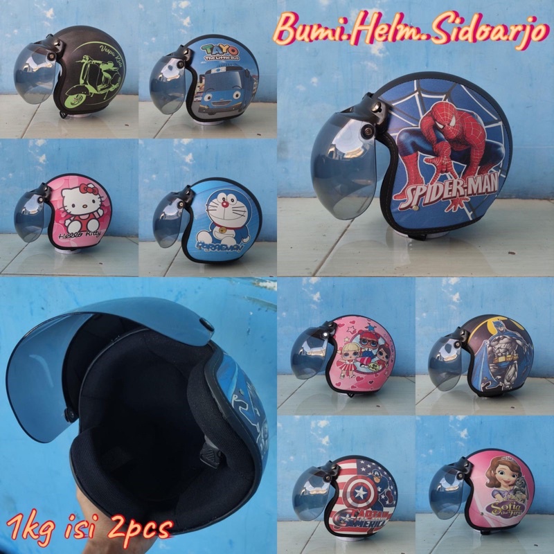 HELM BOGO ANAK / HELM BOGO ANAK KULIT / HELM BOGO ANAK KARAKTER / BOGO ANAK KULIT / BOGO KULIT