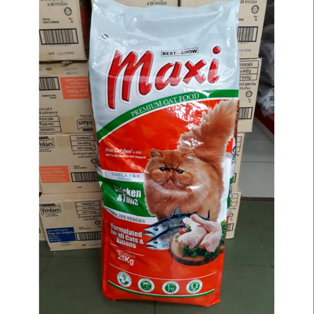 Maxi makanan kucing /makanan kucing maxi Repack 500 gr