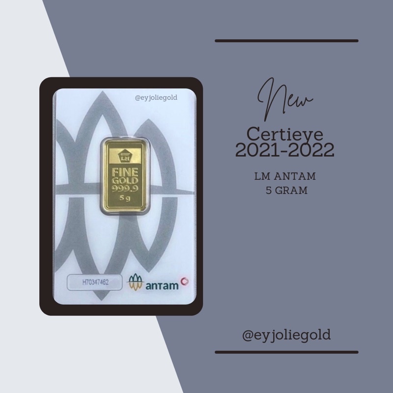 Antam 5gr 5 gram Logam Mulia Emas Murni Certieye 2020-2022