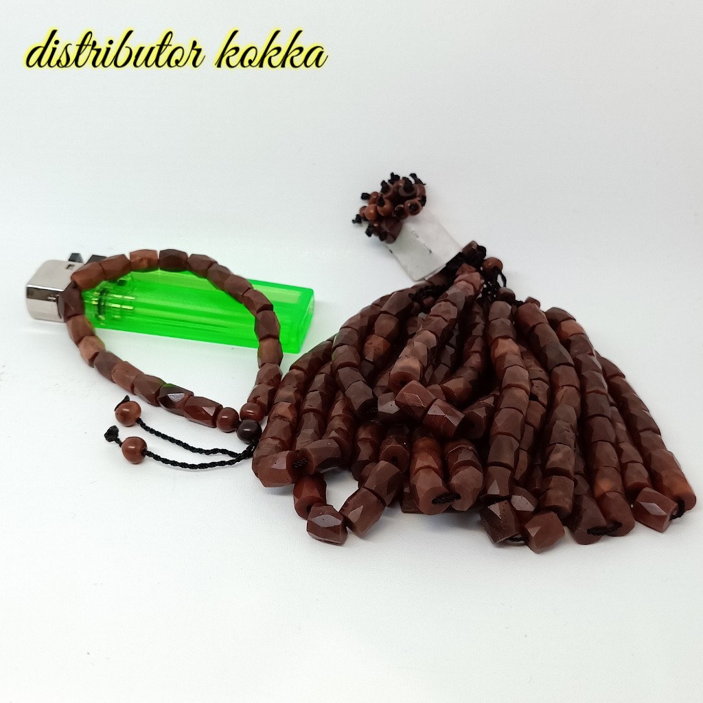 ( SUPER MURAH ) Harga grosir 10 pcs gelang Kokka kaukah nanas 7mm coklat