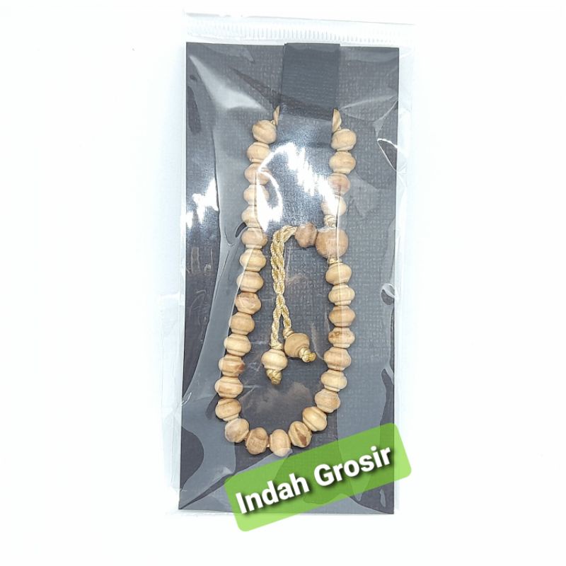 GELANG TASBIH 33BUTIR 6MM KAYU CENDANA WANGI PROFIL 100% NATURAL